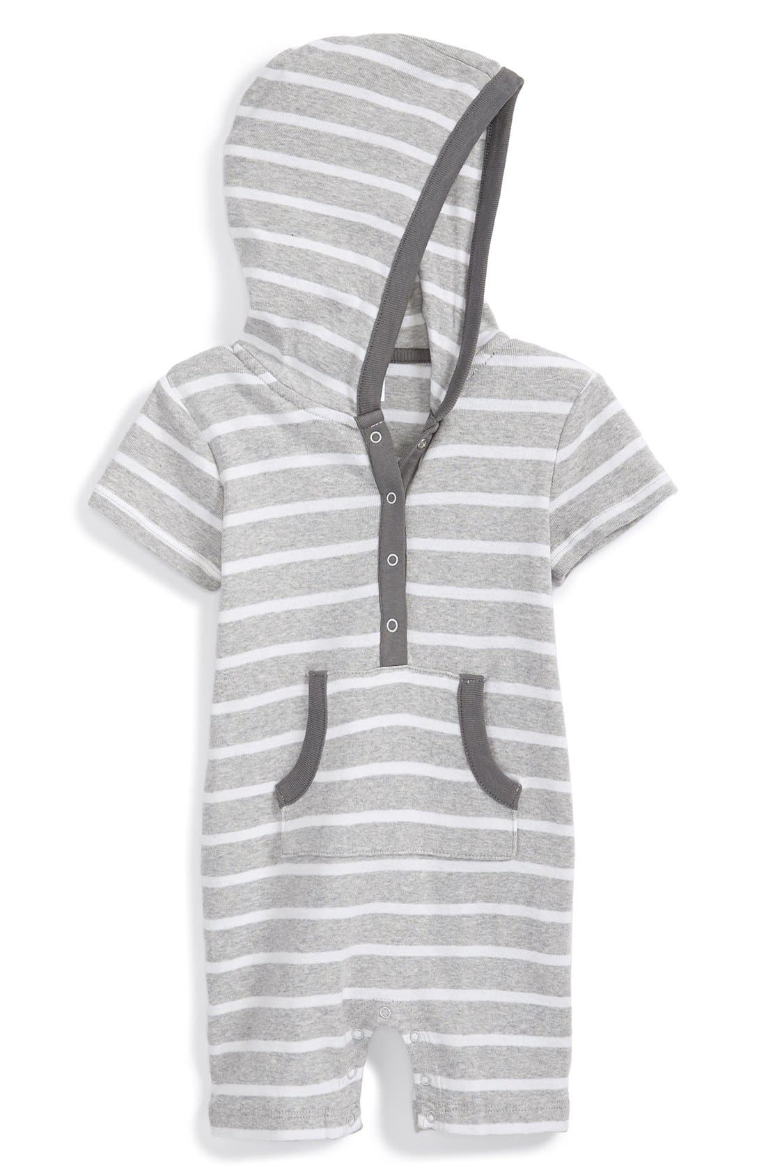 Nordstrom Baby Hooded Cotton Romper (Baby Boys) Nordstrom