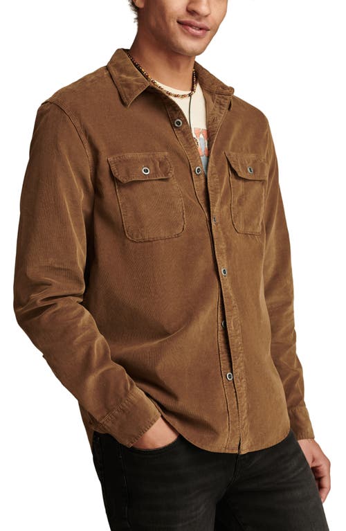 Lucky Brand Finewale Corduroy Workshirt In Kangaroo
