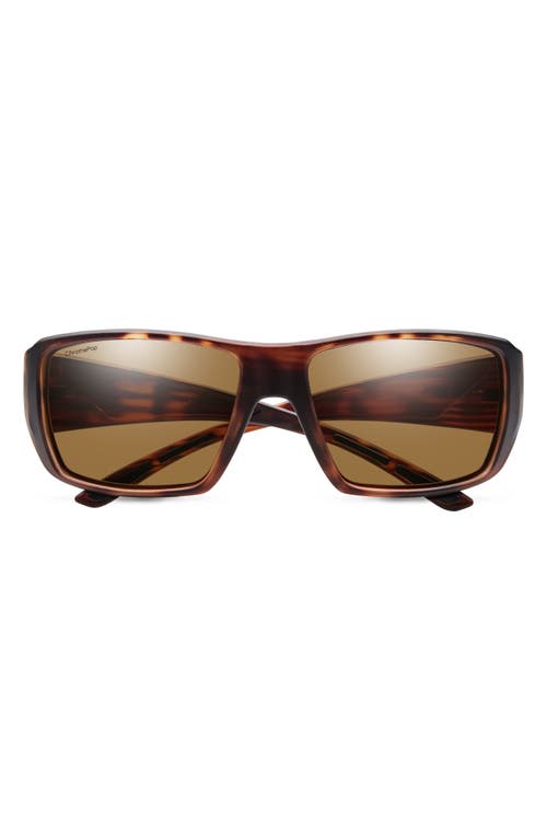 Smith Guides Choice Xl 63mm Chromapop™ Polarized Oversize Square Sunglasses In Brown