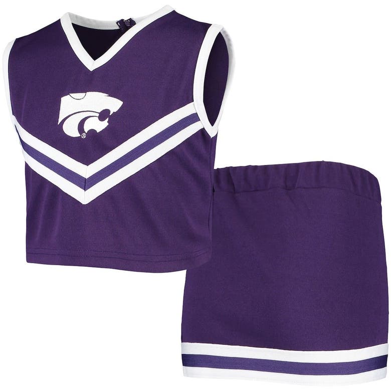 Little King Kids' Girls Youth Purple Kansas State Wildcats Two-piece Cheer Set