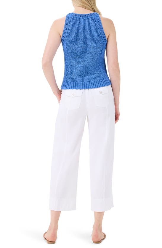 Shop Nic + Zoe Nic+zoe Openwork Sweater Tank In True Blue