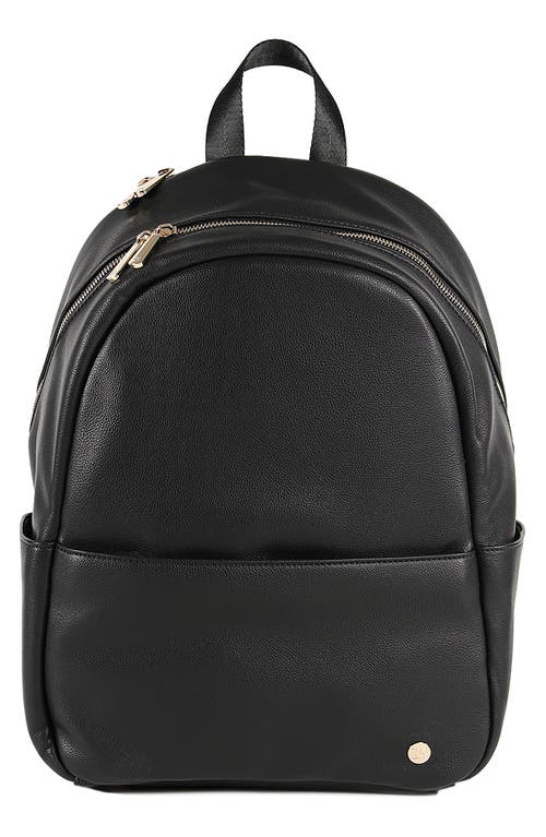 little unicorn Faux Leather Diaper Backpack in Black at Nordstrom