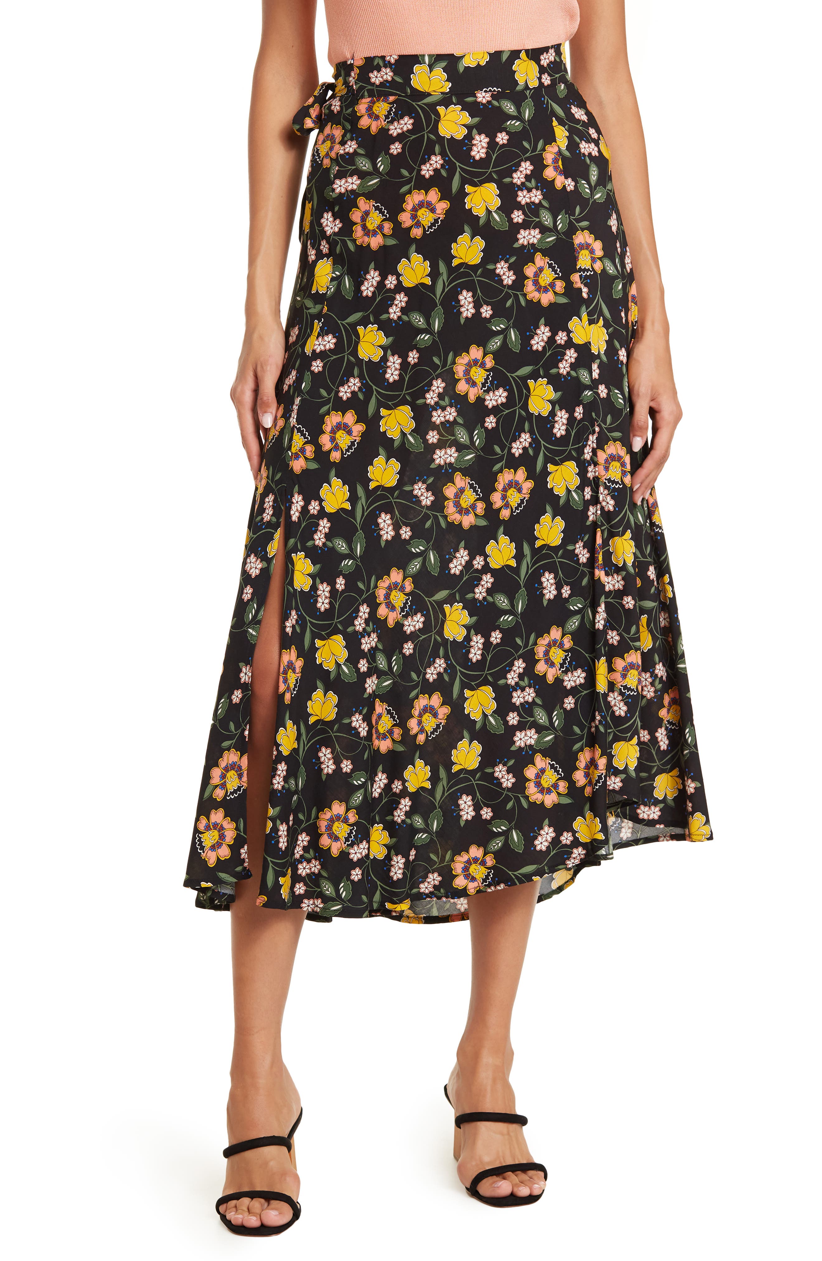 T Tahari Floral Printed Maxi Skirt 