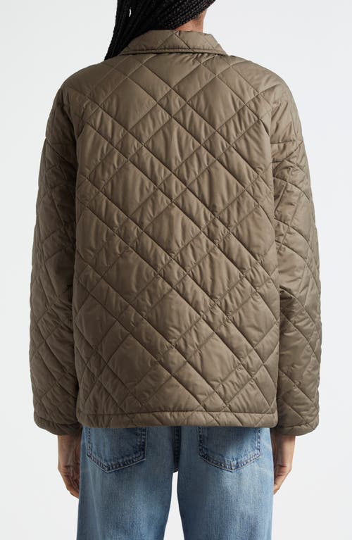 Nili Lotan Helah Quilted Shell Jacket In Army Green