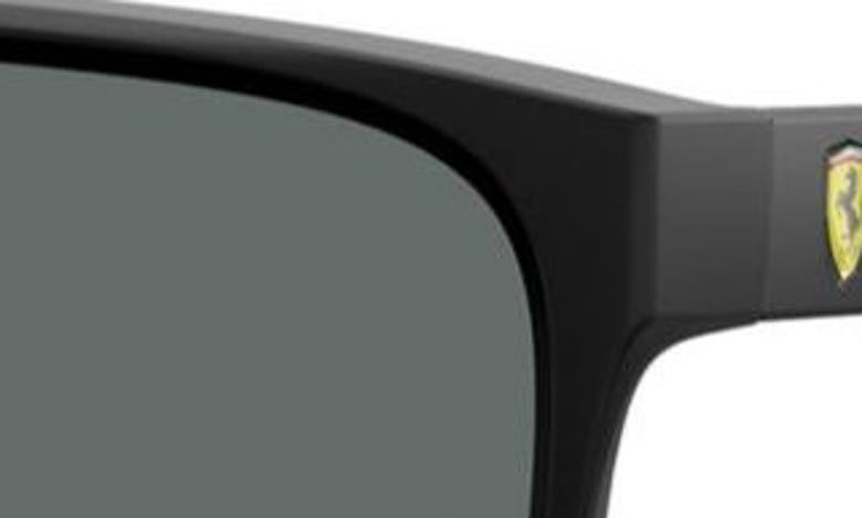 Shop Scuderia Ferrari 59mm Polarized Square Sunglasses In Matte Black