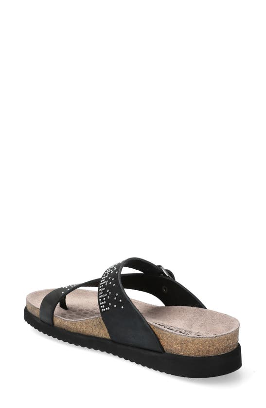 Shop Mephisto Helena Spark Slide Sandal In Black Sandalbuck