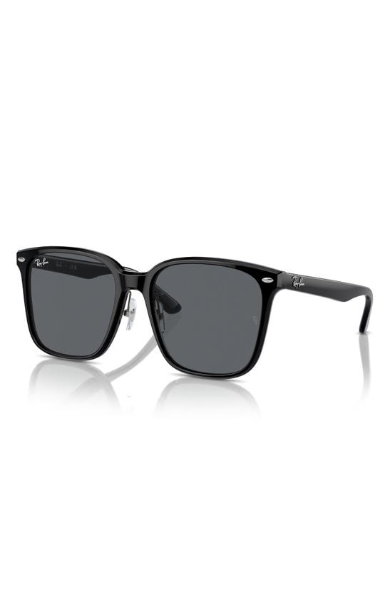 Shop Ray Ban Ray-ban Slim Square 57mm Sunglasses In Dark Grey