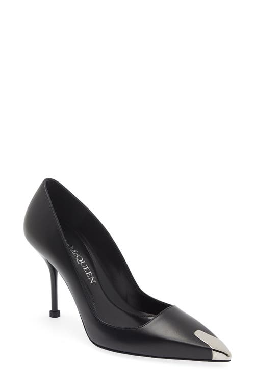 Alexander McQueen Punk Pointed Toe Pump Black at Nordstrom,