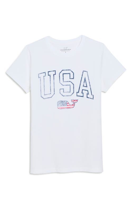 vineyard vines Flag Whale Cotton Graphic T-Shirt White Cap at Nordstrom,
