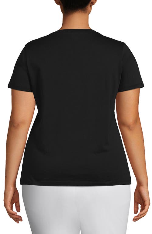 Lands' End Relaxed Supima Cotton Crew Neck T-shirt In Black