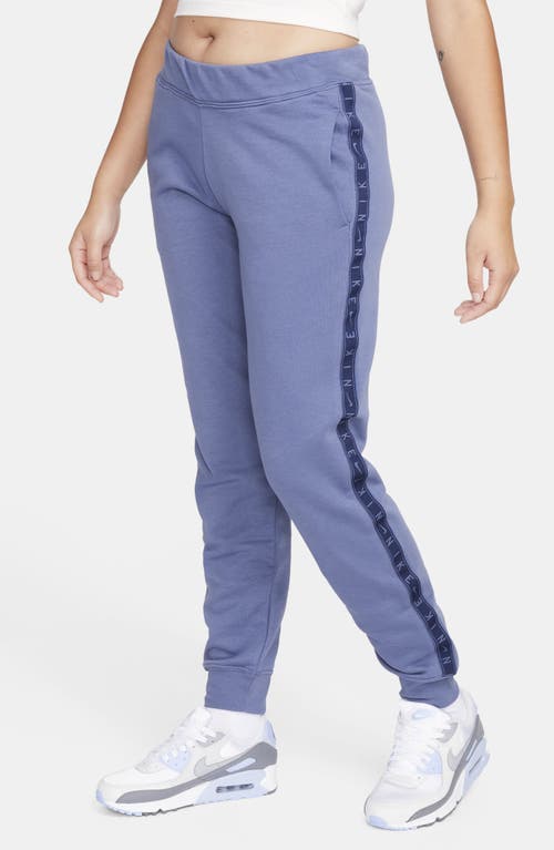 Shop Nike Essential Fleece Joggers In Diffused Blue/midnight Navy