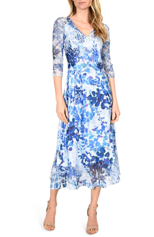 Komarov Charmeuse & Chiffon A-Line Dress Lavender Elm at Nordstrom,