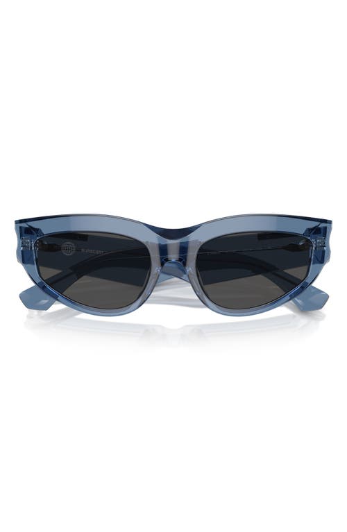 Burberry 55mm Cat Eye Sunglasses In Blue
