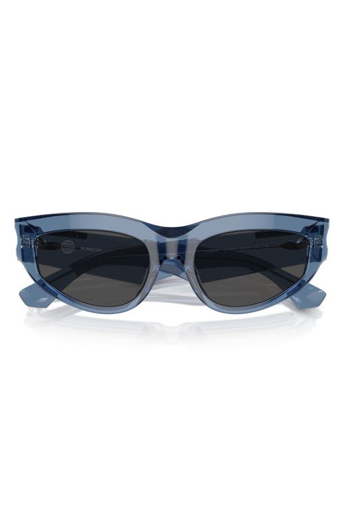 Shop Burberry 55mm Cat Eye Sunglasses In Blue