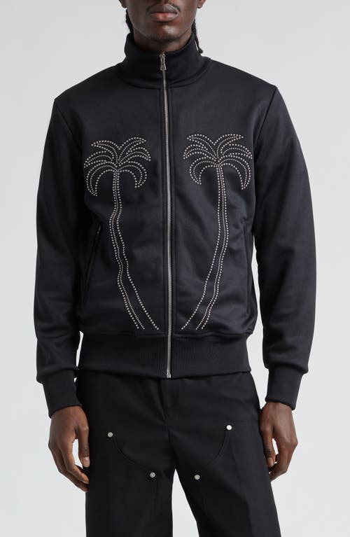 Palm Angels Milano Stud Track Jacket Black at Nordstrom,