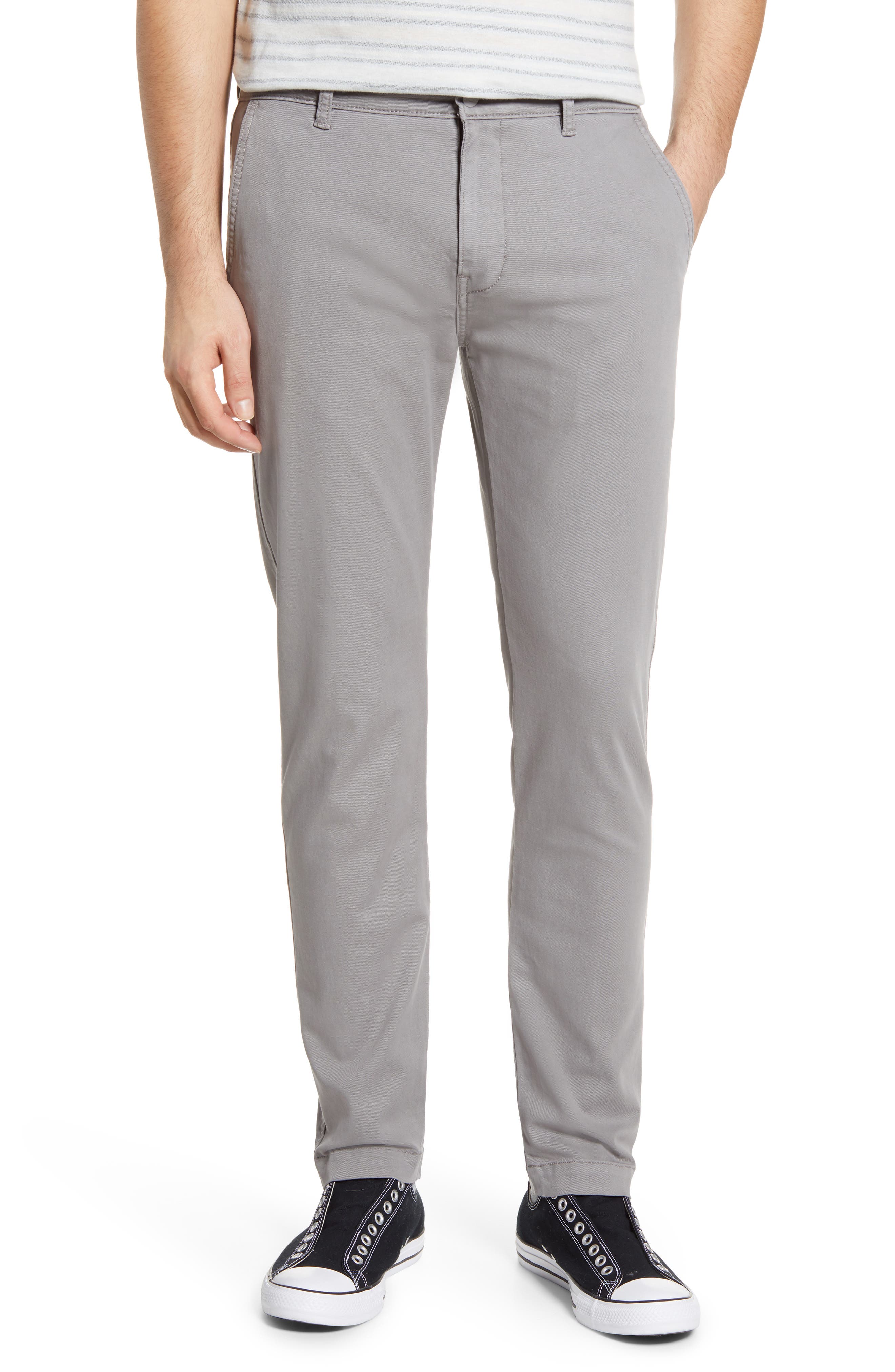 tapered grey chinos