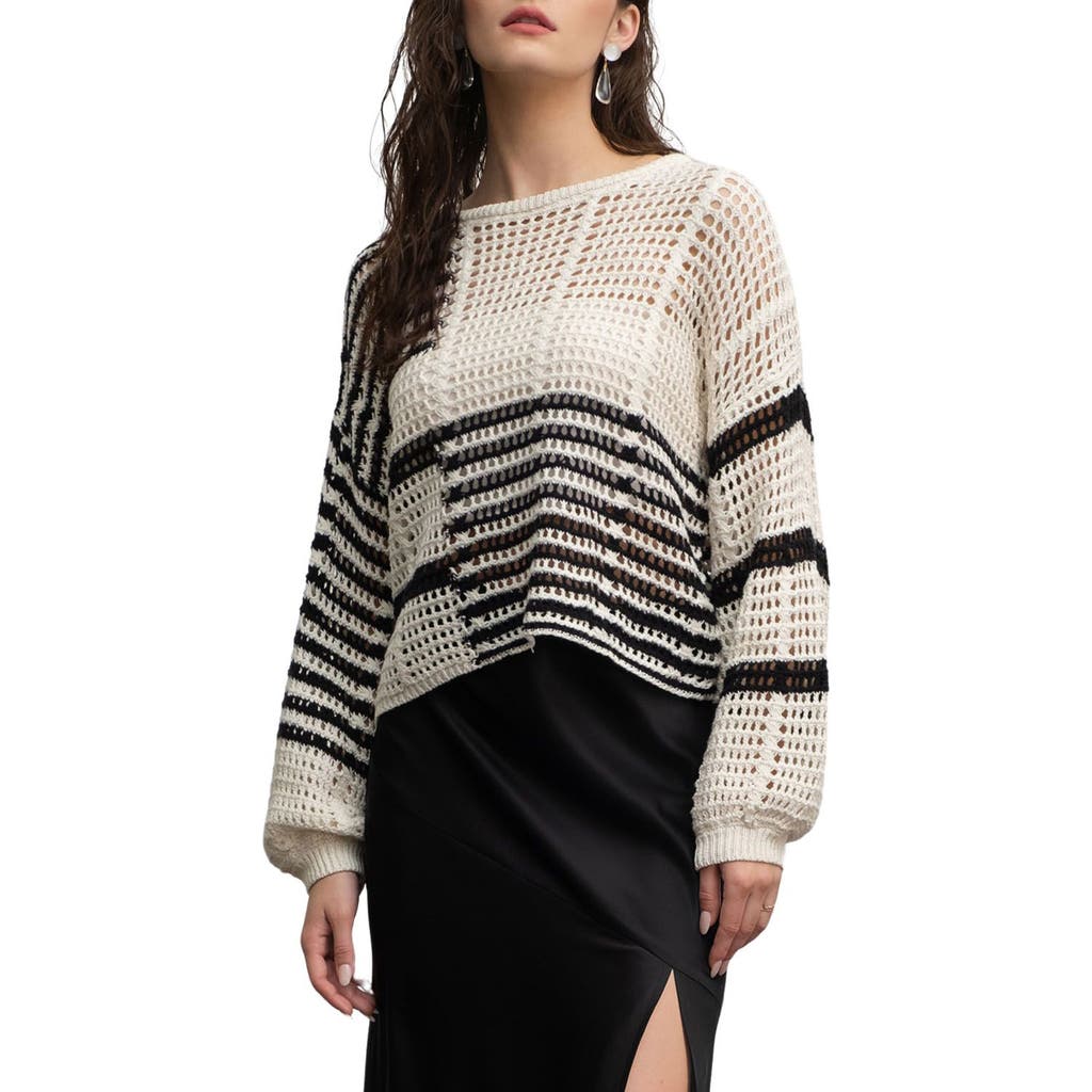 BLU PEPPER BLU PEPPER BACK TIE OPEN STITCH SWEATER