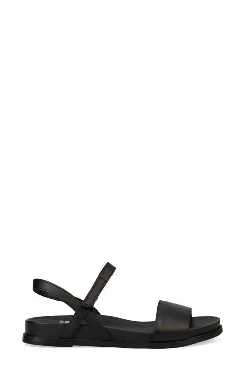Eileen Fisher Demo Leather Sandal In Black/black