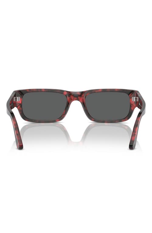 Persol Adrien 58mm Rectangular Sunglasses In Red Havana