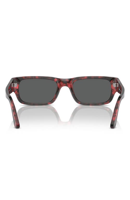 Shop Persol Adrien 58mm Rectangular Sunglasses In Red Havana