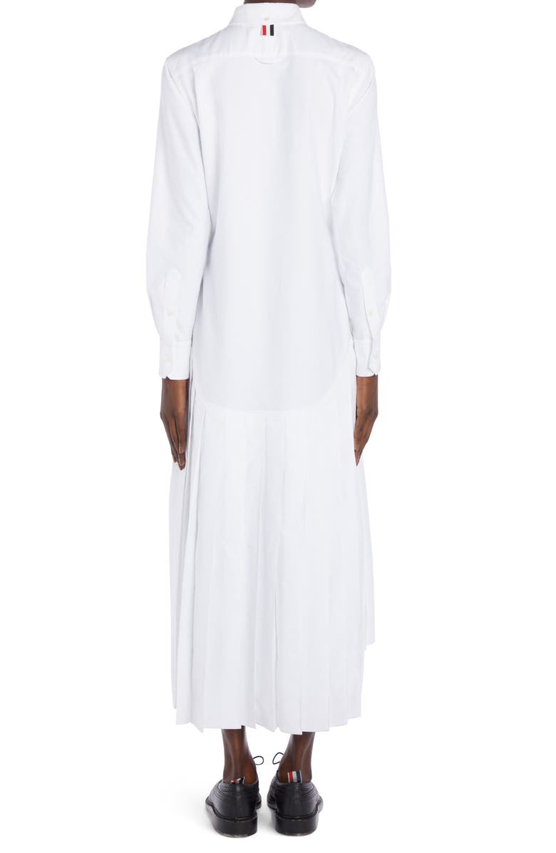 Thom Browne Half Pleated Cotton Shirtdress Nordstrom Thom Browne Half Pleated Cotton Shirtdress Nordstrom