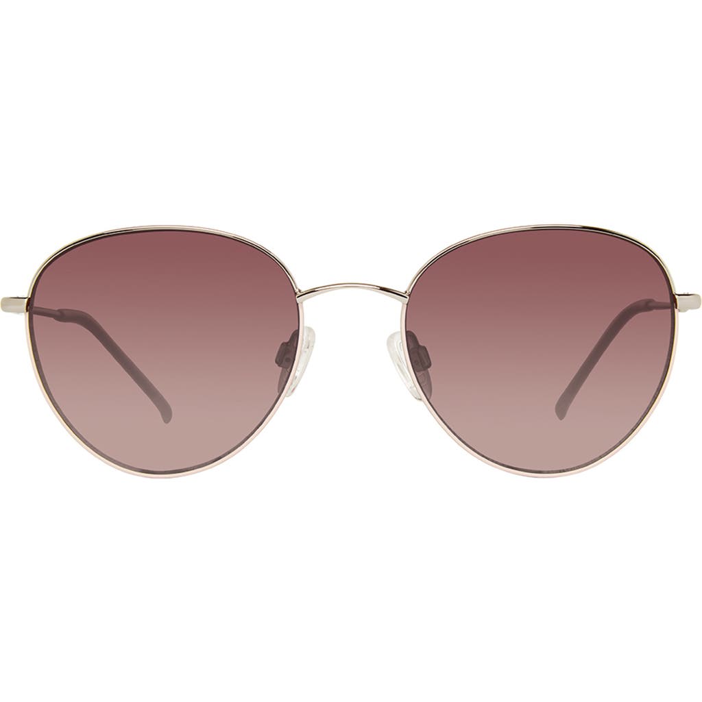 Shop Eddie Bauer 53mm Round Sunglasses In Rose/burgundy