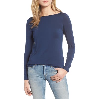 Amour Vert Francoise Stripe Top, Blue
