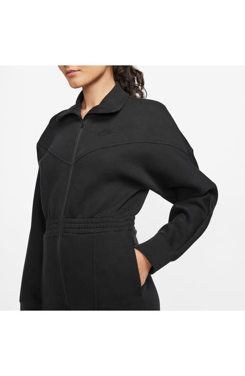 Shop Nike Tech Windrunner Jumpsuit In Black/black