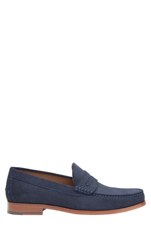 Johnston & Murphy Baldwin Penny Loafer In Navy English Suede