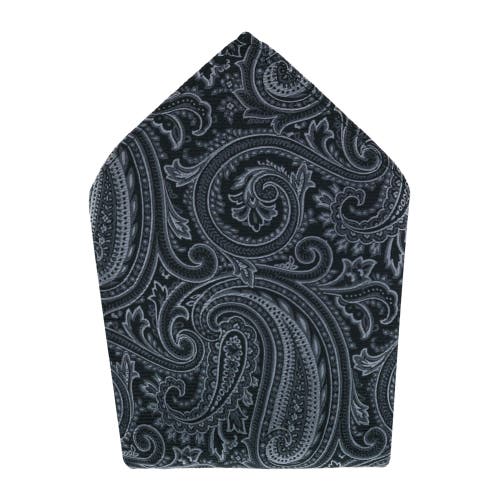 Shop Trafalgar Sobee Paisley Brace Bow Tie & Pocket Square Set In Black