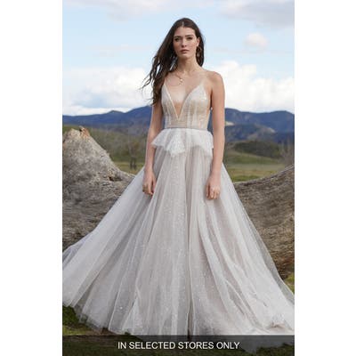 Willowby Larimar Beaded Tulle A-Line Wedding Dress, Size IN STORE ONLY - Ivory