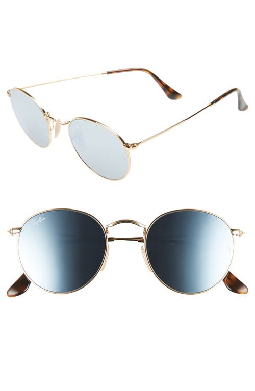 Ray Ban Ray-ban Icons 50mm Round Sunglasses In Blue