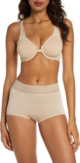Front-Snap Cotton Comfort Easy to Close Knit Bra