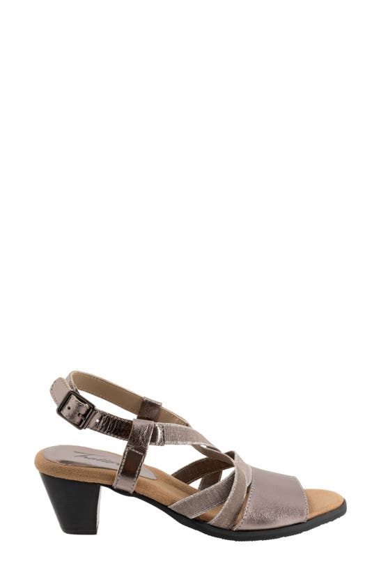 Trotters Meadow Ankle Strap Sandal In Pewter