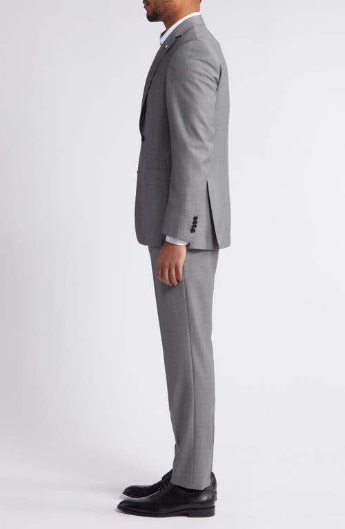 Shop Ted Baker London Jay Trim Fit Wool Mélange Suit In Medium Grey