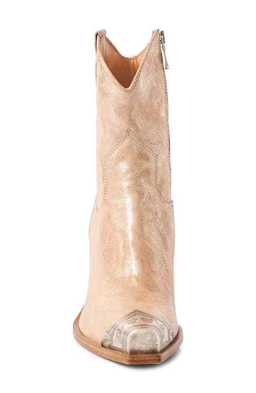 Shop Free People Brayden Western Boot In Champagne Metallic