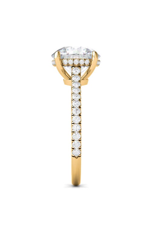 Hautecarat 18k White Gold Round Cut Lab Created Diamond Engagement Ring In 2.50 Ctw 18k Yellow Gold