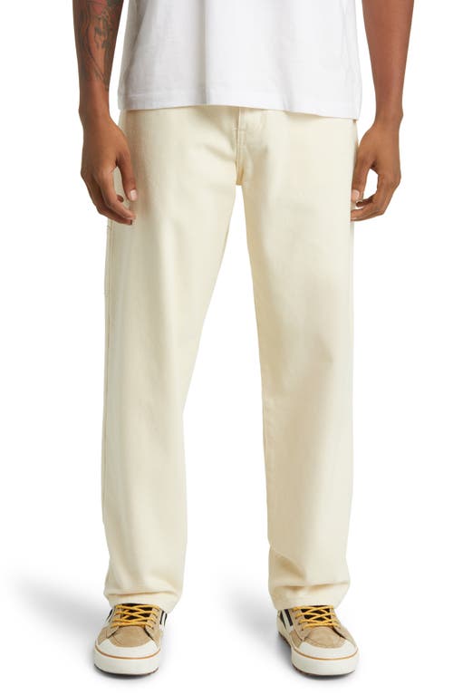 Cotton Carpenter Pants in Cream