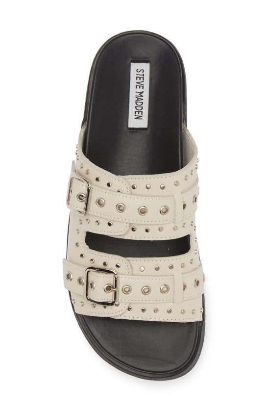 Shop Steve Madden Melanie Slide Sandal In Bone Leather