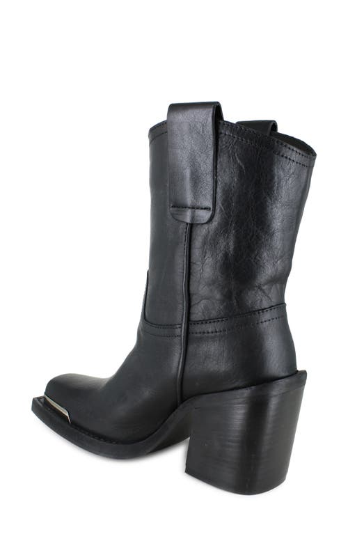 Zigi Joshi Western Boot In Black Leather