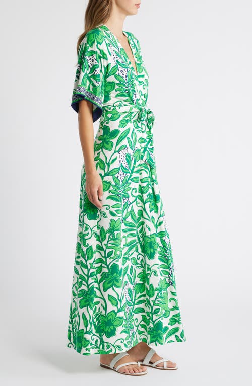 Shop Lilly Pulitzer ® Wisteria Tie Front Maxi Dress In Fiddle Leaf Green