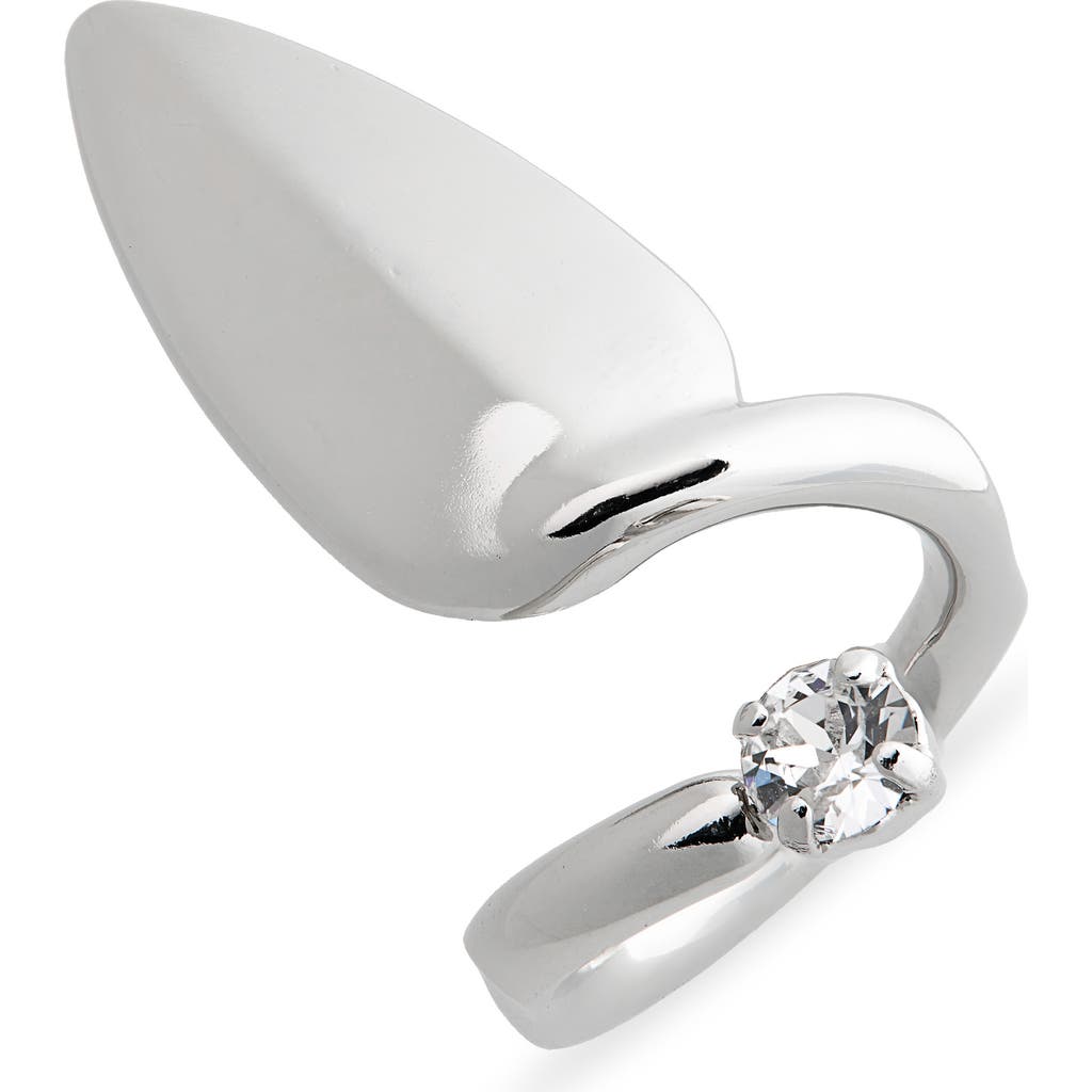 Justine Clenquet Luce Nail Ring in Crystal