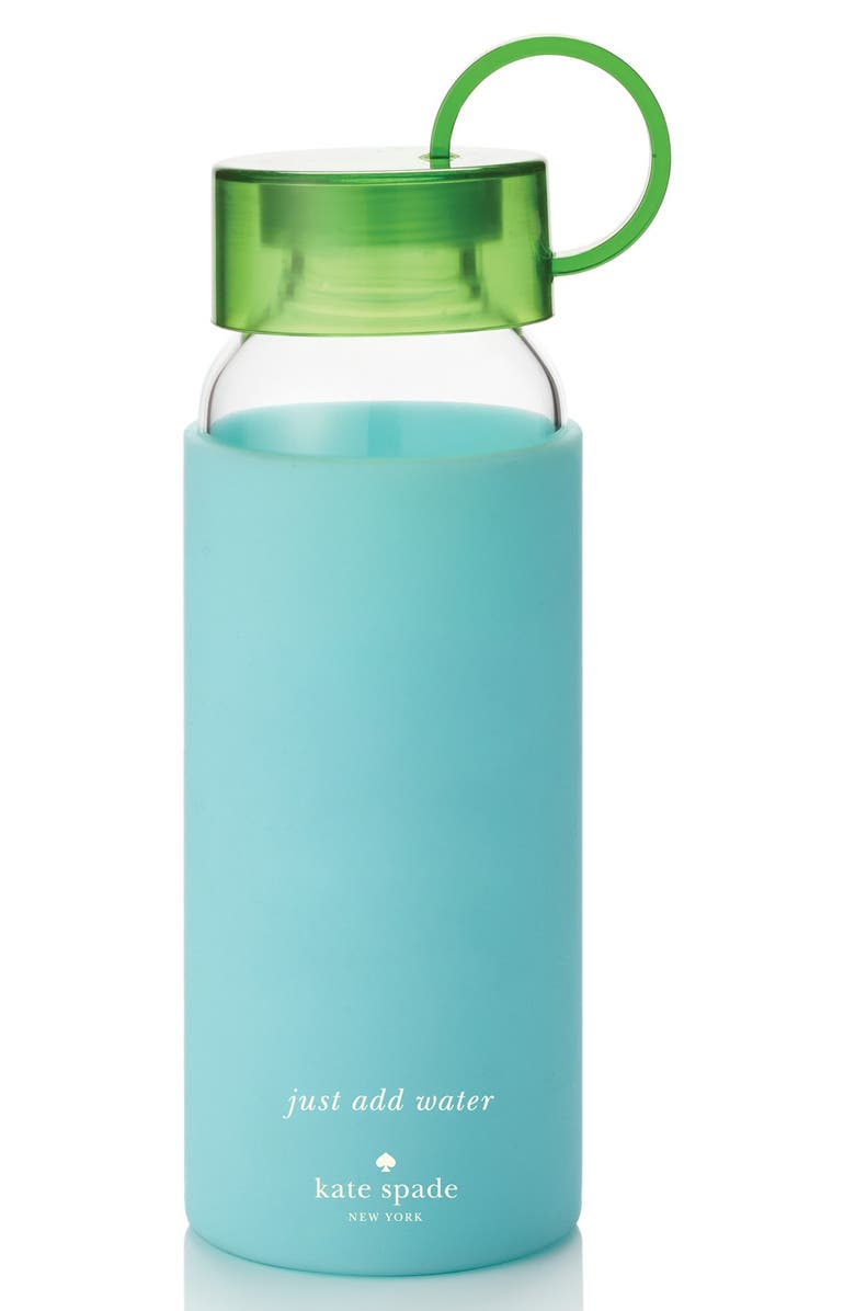 KATE SPADE NEW YORK glass & silicone water bottle, Main, color, 440