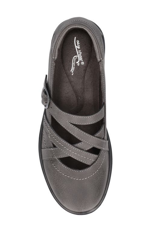 Shop Easy Street Wise Mary Jane Flat In Grey/gore