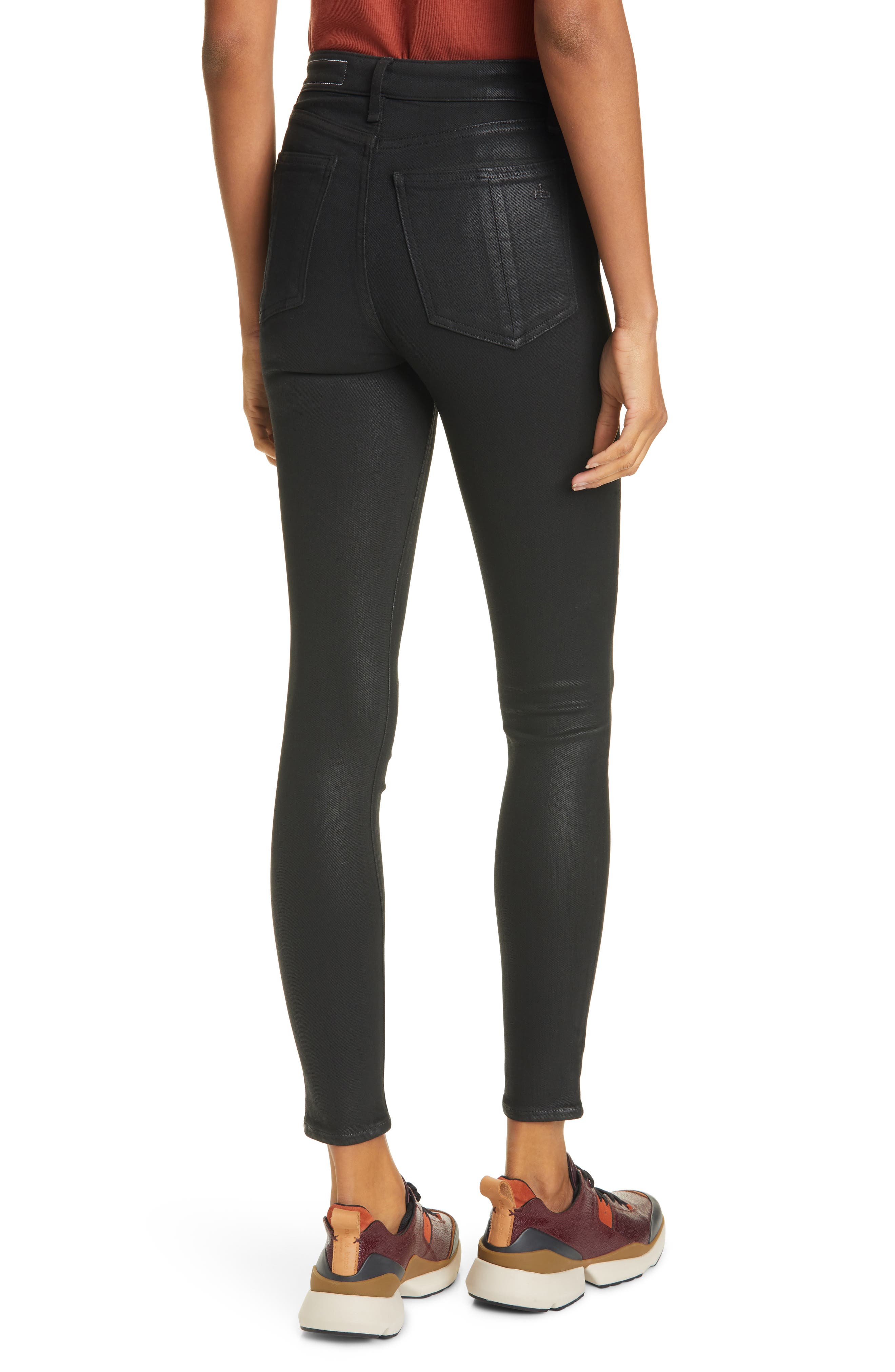 rag \u0026 bone Nina High Waist Coated Ankle 