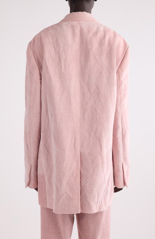 Shop Dries Van Noten Blur Oversize Open Front Blazer In Pink