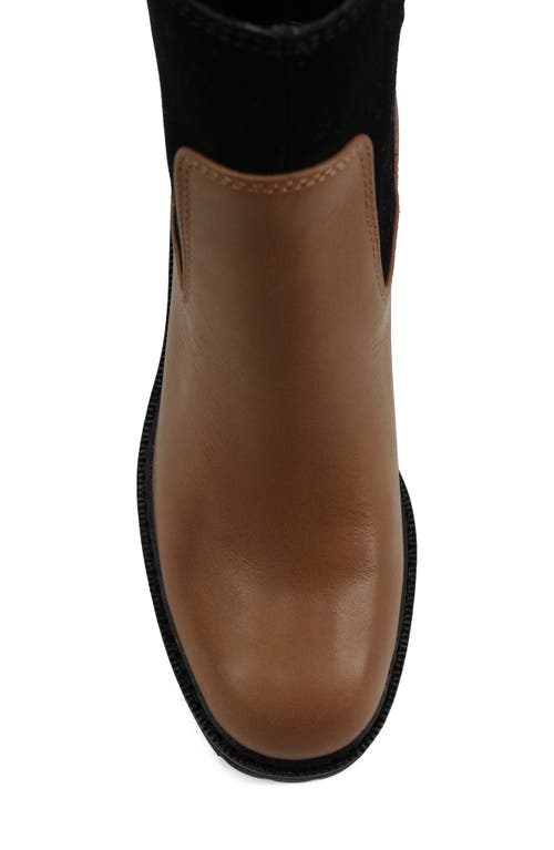 Zigi Artisan Amalia Platform Chelsea Boot In Brown Leather
