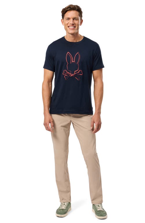 Psycho Bunny Vincent Pima Cotton Graphic T-shirt In 413 Navy