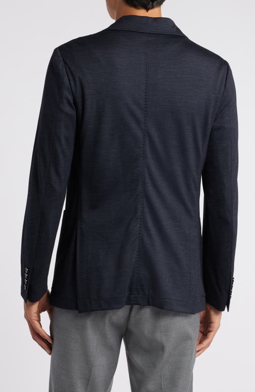 Shop Canali Impeccabile Solid Knit Sport Coat In Navy