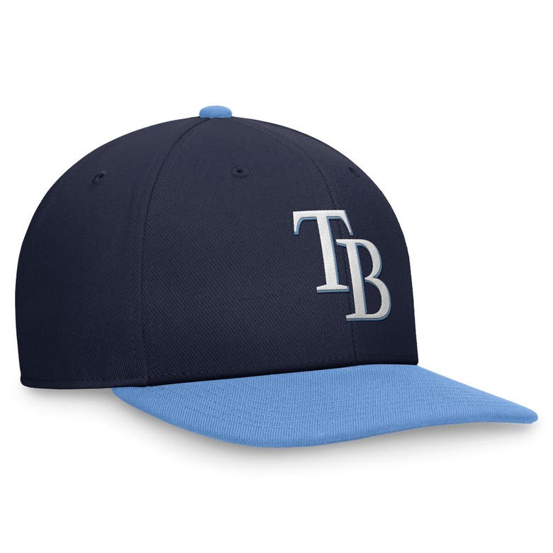 Shop Nike Navy/light Blue Tampa Bay Rays Evergreen Two-tone Snapback Hat